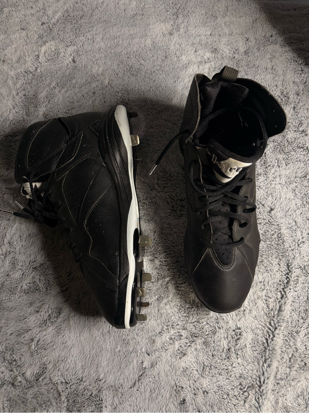 Air Jordan 7 Retro Oreo Metal Baseball Cleats Black White Men’s Size